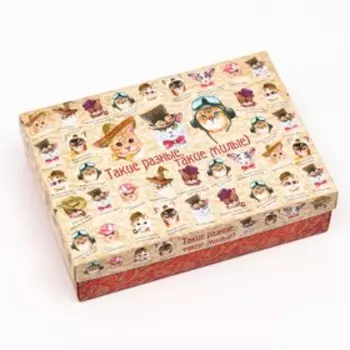 Подарочная коробка "Такие разные, такие милые", 21 х 15 х 5,7 см