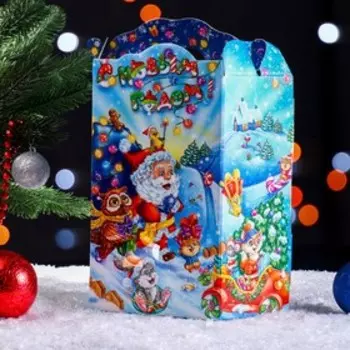 Подарочная новогодняя коробка «Трапеция» 251133 см