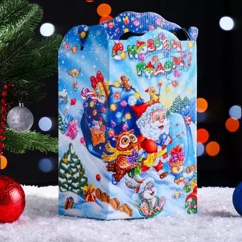 Подарочная новогодняя коробка «Трапеция» 251133 см