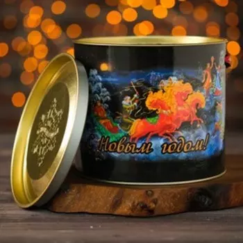 Подарочная коробка, тубус "Огненная", 16,2 х 14 см