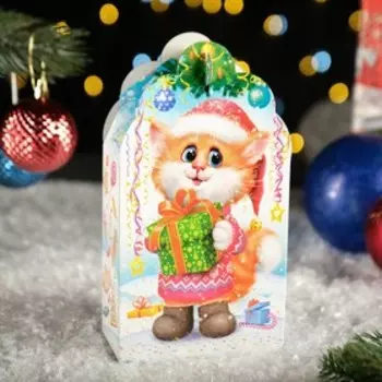 Подарочная коробка "Заяц-Кот", 12 x 7 x 23 см