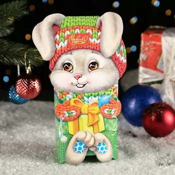 Подарочная коробка «Заяц Новогодний», 12723 см