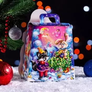 Подарочная коробка "Заяц с подарком" 16 х 10 х 18 см