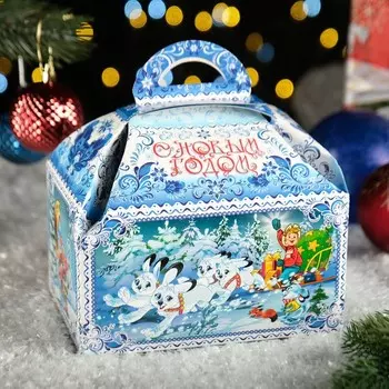 Подарочная коробка "Зимние узоры", 18,5 x 12,5 x 19 см