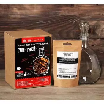 Подарочный набор для приготовления напитка «Глинтвейн», специи 32 г, штоф 500 мл., инструкция