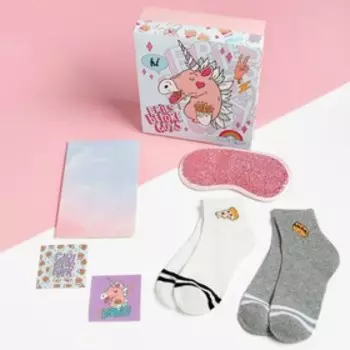 Подарочный набор KAFTAN Fries, носки 2 пары, маска для сна