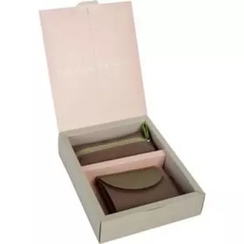 Подарочный набор: кошелёк/ключница, цвет бальзамик