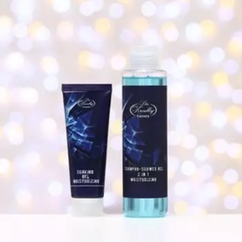 Подарочный набор Liss Kroully: гель для бритья увлажняющий, 75 мл + Шампунь-гель для душа 2