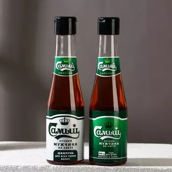 Подарочный набор «Самый лучший мужчина», гель для душа и шампунь для волос, 2250 мл, Чистое счастье