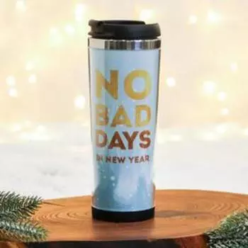Подарочный набор No bad days, термостакан 450 мл, варежки универсальный р-р