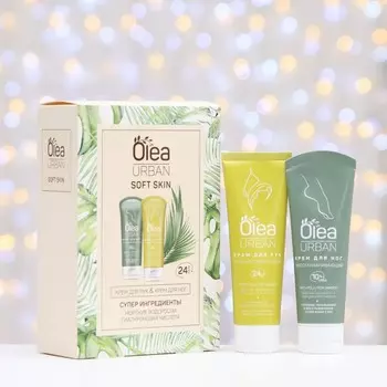 Подарочный набор OLEA: крем для рук увлажняющий, 75 мл и крем для ног восстанавливающий, 75 мл