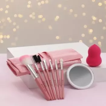 Подарочный набор «Only For You», 3 предмета: зеркало, набор кистей, спонж, цвет МИКС