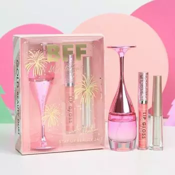 Подарочный набор: парфюм, глиттерные тени и блеск для губ BFF