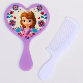 Подарочный набор: расческа и зеркало "Настоящей принцессе", София Прекрасная