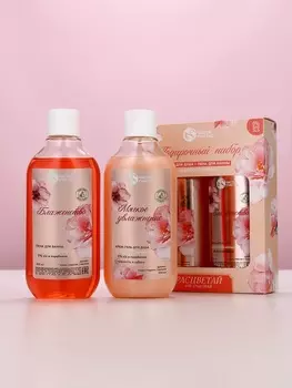 Подарочный набор «Расцветай от счастья», гель для душа и пена для ванны, 2300, Чистое счастье