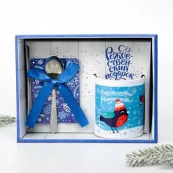 Подарочный набор «Светлого Рождества!»: кружка, ложка, 17 х 22 см
