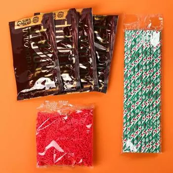 Подарочный набор «Тепла и уюта»: горячий шоколад (4 шт. x 25 г.), посыпка, трубочки