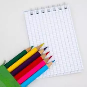 Подарочный набор в пенале, Смешарики (пенал, блокнот, карандаш, ластик, цв. карандаши 6 цв.)