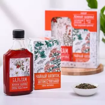 Подарочный набор «Женское здоровье»: бальзам женское здоровье 250 мл, чай детокс 50 г.