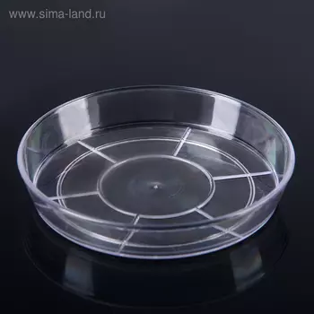 Поддон для цветочных горшков Plast-Avenue, d=12 см, пластиковый, прозрачный