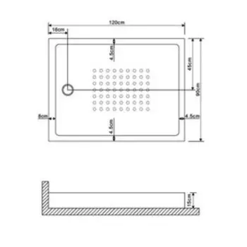Поддон душевой GROSSMAN для GR-1120R, 120х90х15 см, акриловый, правый, прямоугольный