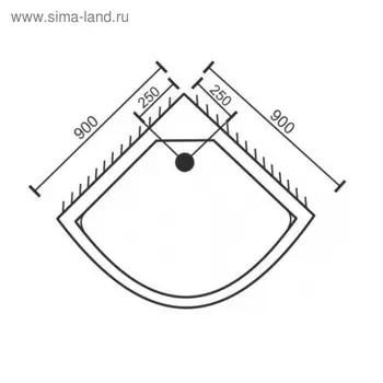 Поддон душевой Royal Bath RB 90HP, 9090, акриловый, низкий, квадратный