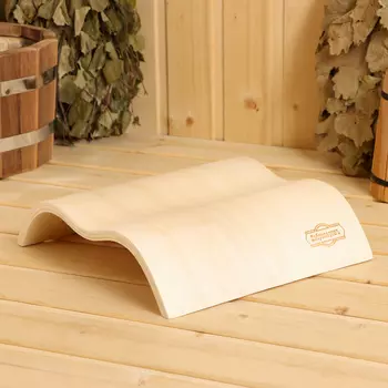 Подголовник для бани и сауны, 29266.5 см, деревянный, анатомический, «Добропаровъ»