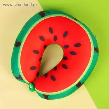 Подушка для путешествий на шею «Арбузик», на застёжке