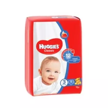 Подгузники HUGGIES Classic (4-9 кг), 16 шт
