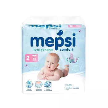 Подгузники детские MEPSI размер S, 72 шт
