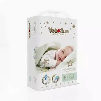 Подгузники-трусики YokoSun Premium M (6-10 кг), 56 шт