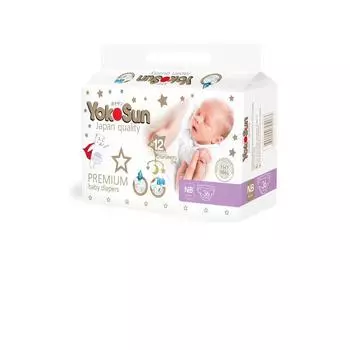 Подгузники YokoSun Premium NB (0-5 кг) 36 шт