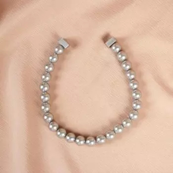 Подхват для штор «Бусы из жемчуга», d = 1,5 см, 30 см, цвет серый, УЦЕНКА