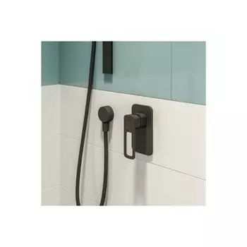 Подключение для душевого шланга IDDIS 004BL00i62, 64 х 49 мм, черный