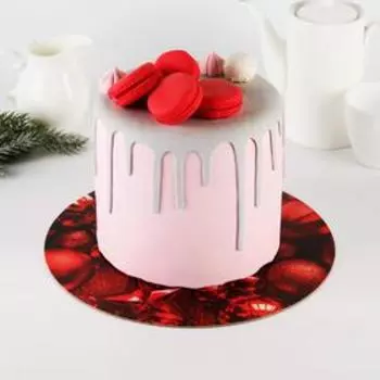 Подложка новогодняя под торт усиленная «Мечта», 28 см, 2 мм