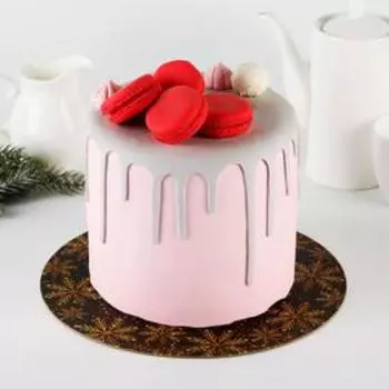 Подложка новогодняя под торт усиленная «Загадай желание», 26 см, 2 мм