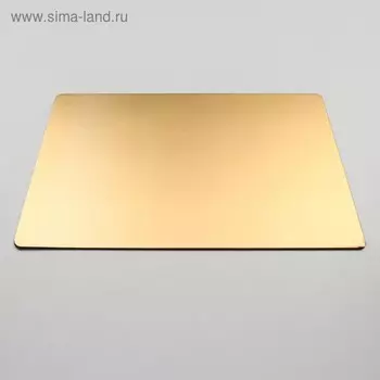 Подложка усиленная, прямоугольная, золото - кофе, 30 х 40 см, 3,2 мм