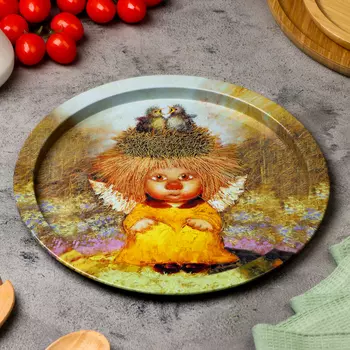 Поднос «Ангел семейного счастья», 281.60.32 см, металл