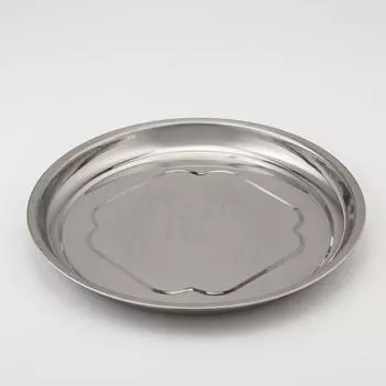 Поднос «Бабочка», d=32 см, цвет серебряный