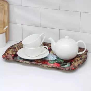 Поднос «Бахмал», 3824.7 см, нержавеющая сталь, рисунок МИКС