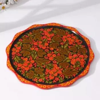 Поднос, D40см, хохлома