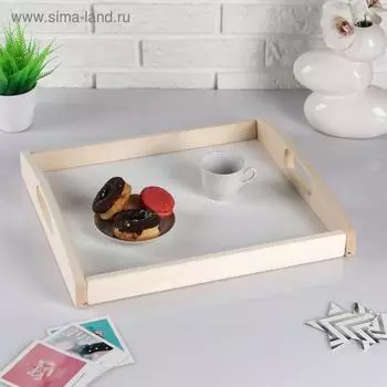 Поднос деревянный "Дачный", светлый, МАССИВ, 35406,5 см