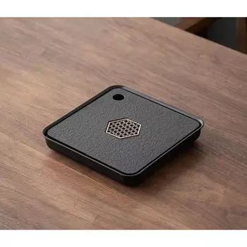 Чабань для чайной церемонии ДЖЕКИЧАЙ, 20.520.53.5 см, керамика, чёрный