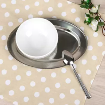 Поднос Доляна, 30×20 см, цвет серебряный