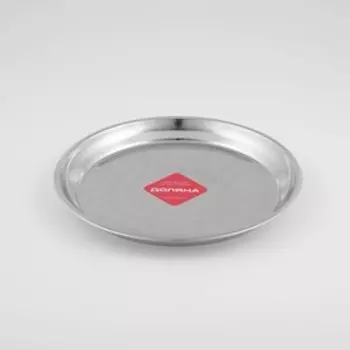 Поднос из нержавеющей стали Доляна «Индия», d=30 см, цвет серебряный