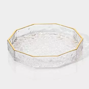 Поднос "Fairyshine" стеклянный 16,5х2,5 см