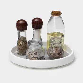 Поднос круглый вращающийся Griten, d=25 см, белый