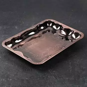 Поднос из нержавеющей стали «Дарк», 37264 см, цвет бронзовый