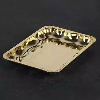 Поднос прямоугольный «Изобилие. Золото», 37×26×4 см, цвет золотой