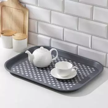 Поднос с антискользящим покрытием, 4535,5 см, цвет МИКС